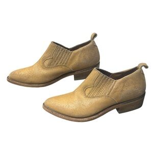 Frye‎ Billy Shootie Tan Brown Ankle Bootie Western Low Heel Womens Size 7.5